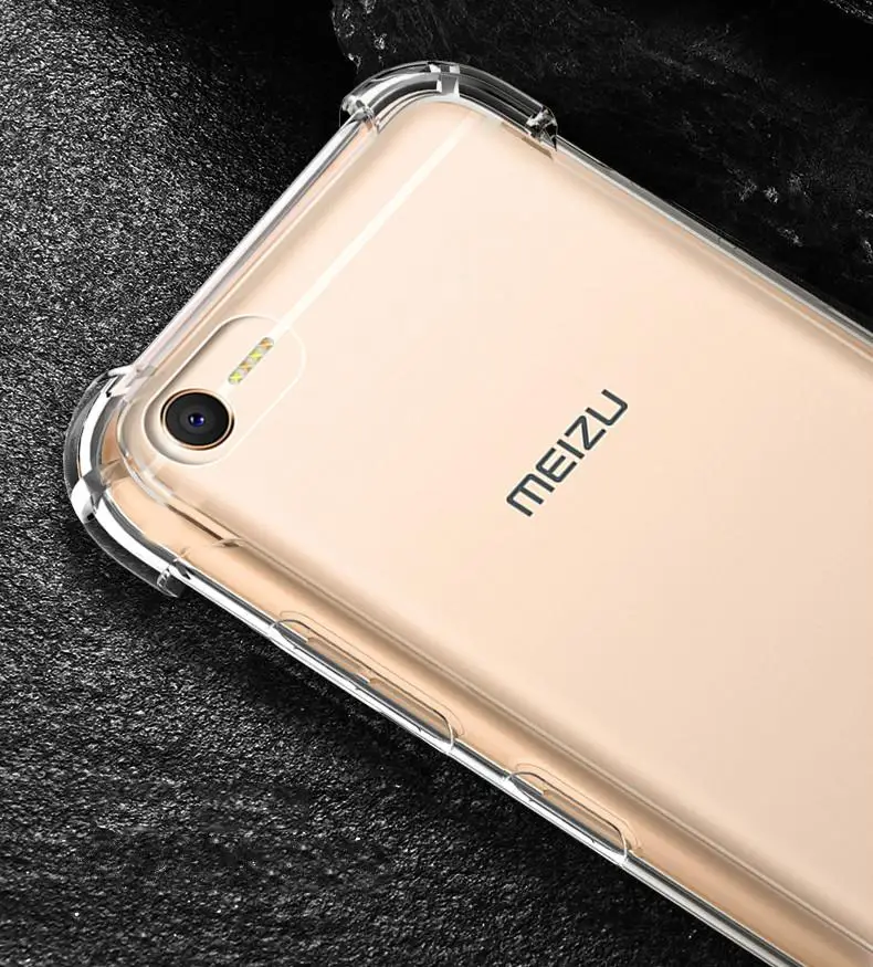 Transparent Clear Shockproof TPU Soft Case For Meizu NOTE8 X8 16plus 16 E3 15 Plus Full Protective Case Cover