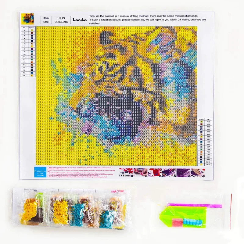 5D Diamond Painting Kits Full Drill Diamond Embroidery(Tiger, 12X12