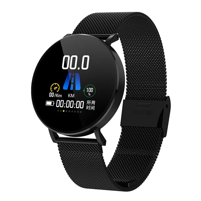 Модные Смарт-часы из розового золота, водонепроницаемые IP68 шагомер, Bluetooth, умные часы, монитор сердечного ритма, часы для здоровья, reloj inteligente - Цвет: black