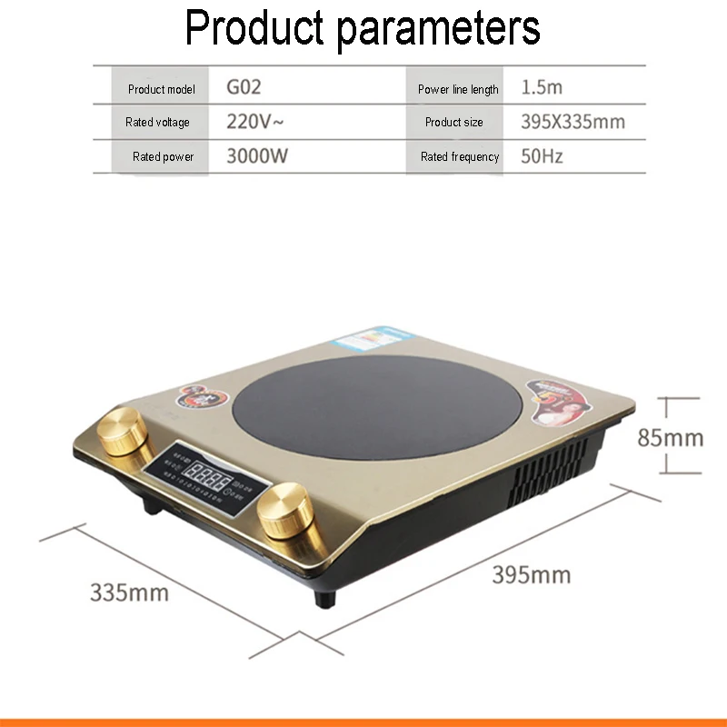 Высокочастотная электромагнитная плита 3000 Вт интеллектуальная Бытовая жаровня энергосберегающая ручка новая плита с аккумулятором высокой мощности