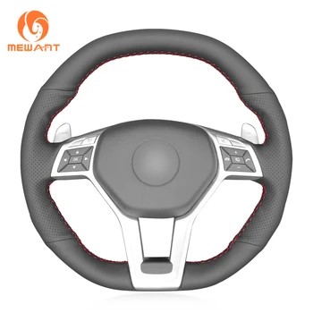 

Black Artificial Leather Steering Wheel Cover for Mercedes-Benz A 45 AMG 2013-2015 CLA 45 C 63 AMG CLS 63 AMG 2012-2013