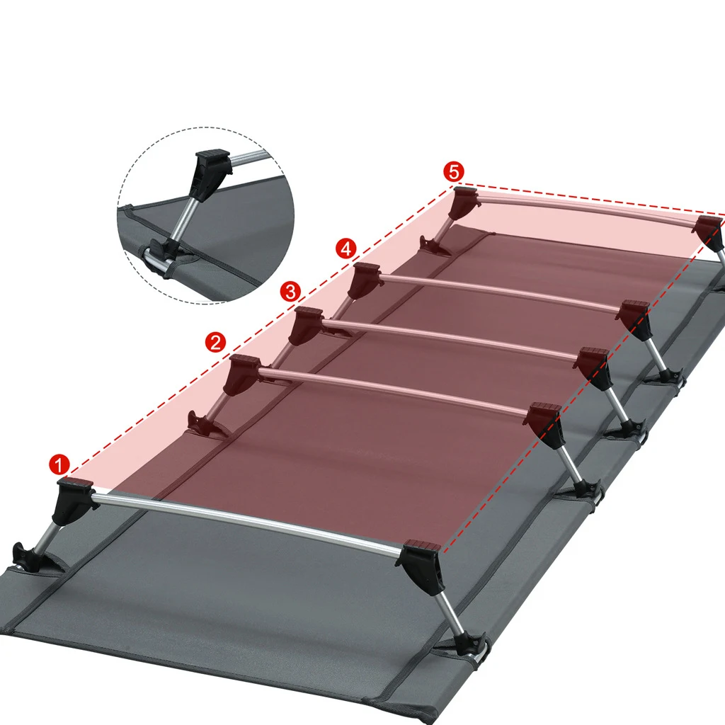 Noon Break Sleeping Bed, Outdoor Tent Cot, Foldable Gear Ultralight Equipment for Travel Panic Camp Climbing Accessories