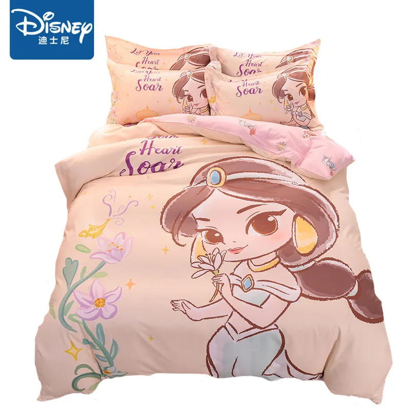 

Disney Princess Jasmine comforter bedding set for girls bed decoration twin size duvet covers queen bedspread fitted sheet 5pcs