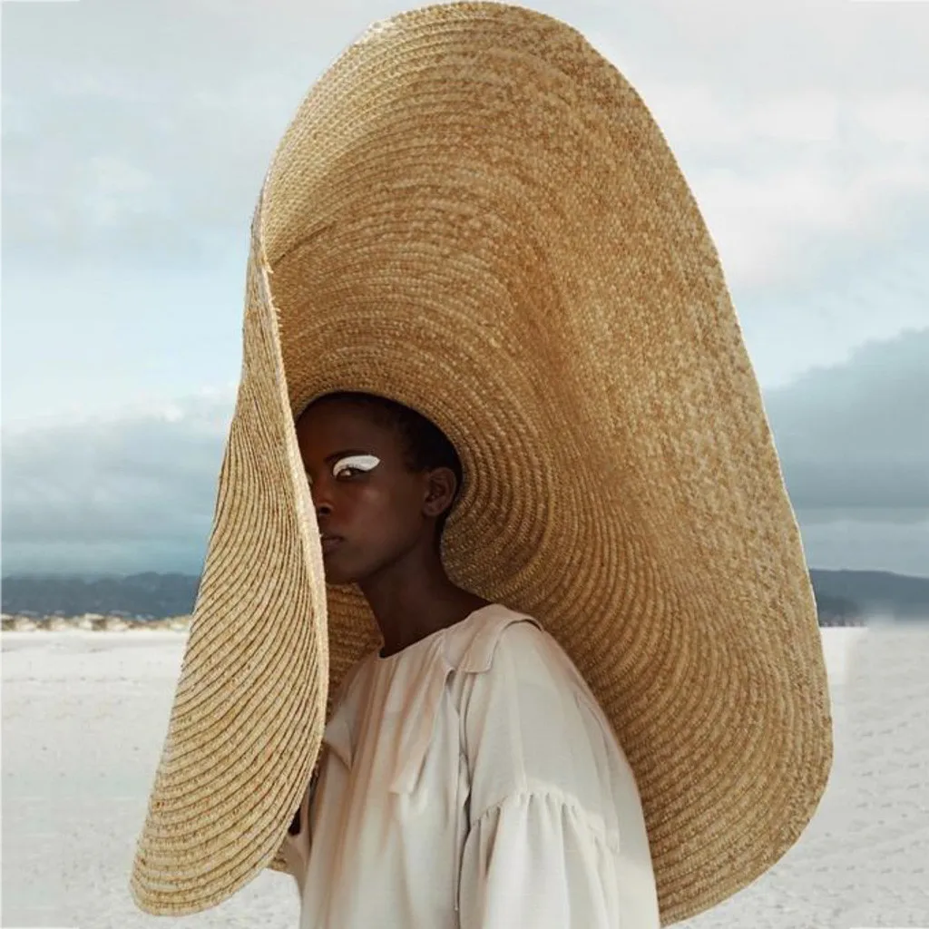 Sun Hat for Women, Womens Wide Brim Beach Summer Sun Hat UV Sun Protection  - 財布、帽子、ファッション小物