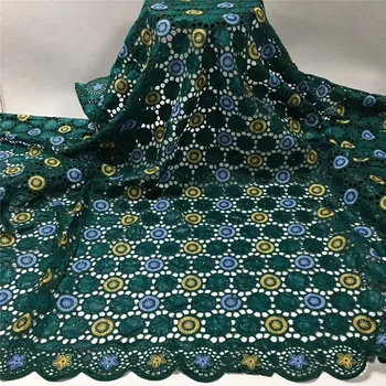 

African bazin riche fabric with brode Latest fashion embroidery bazin lace fabric with net lace 5 yards HS062402