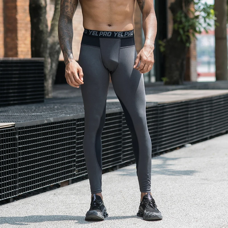 Calça leggings de compressão para homens, calça de compressão respirável e  de secagem rápida para corrida, esportes, fitness, yoga, academia