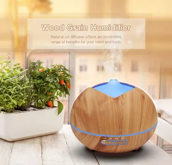 

Air Humidifier Essential oil diffuser 500ML Ultrasonic Cool Mist Maker Fogger Humidifier LED Lamp Aroma Diffuser Electric