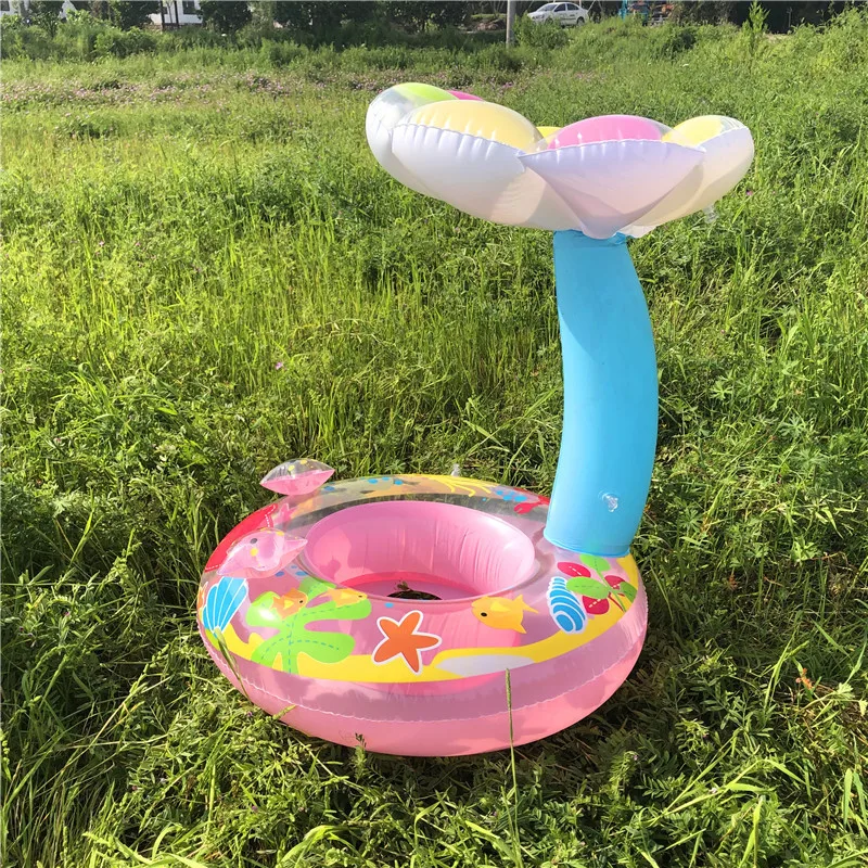 

sunshade swimming ring Mushroom INS Inflatable Summer Beach Raft Swimming swim Ring Float bathing toys playing Water pool tube