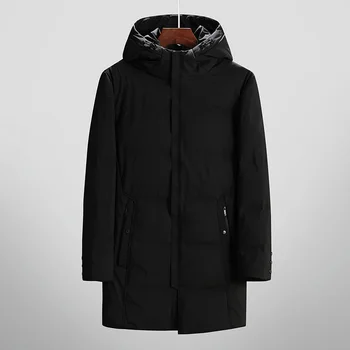 

MEN'S Wear Cold and Warm down Jacket Men's Long Black Business Daddy Clothes MEN'S Outerwear Winter 18868