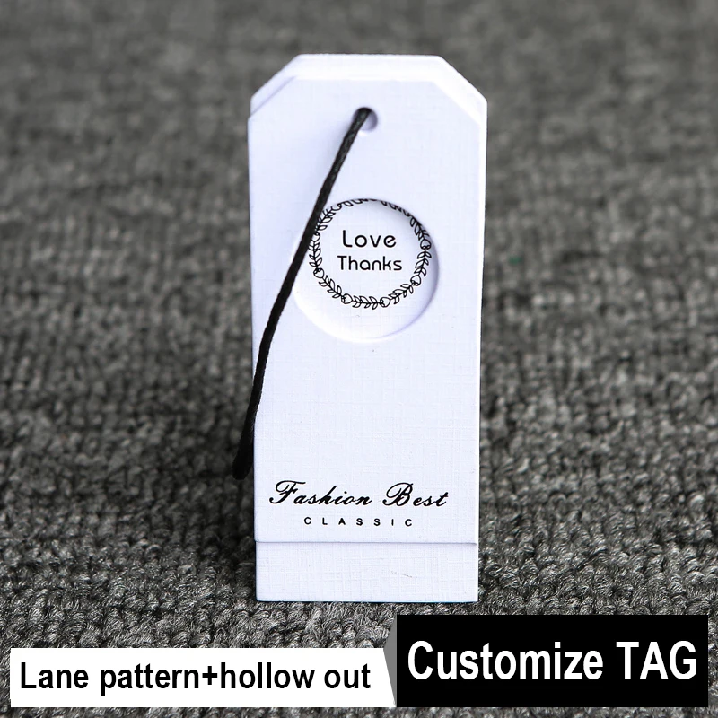 Lane Pattern+hollow out High quality hang tag /grade kraft paper /clothing bag label/customized printed logo swing | Дом и сад