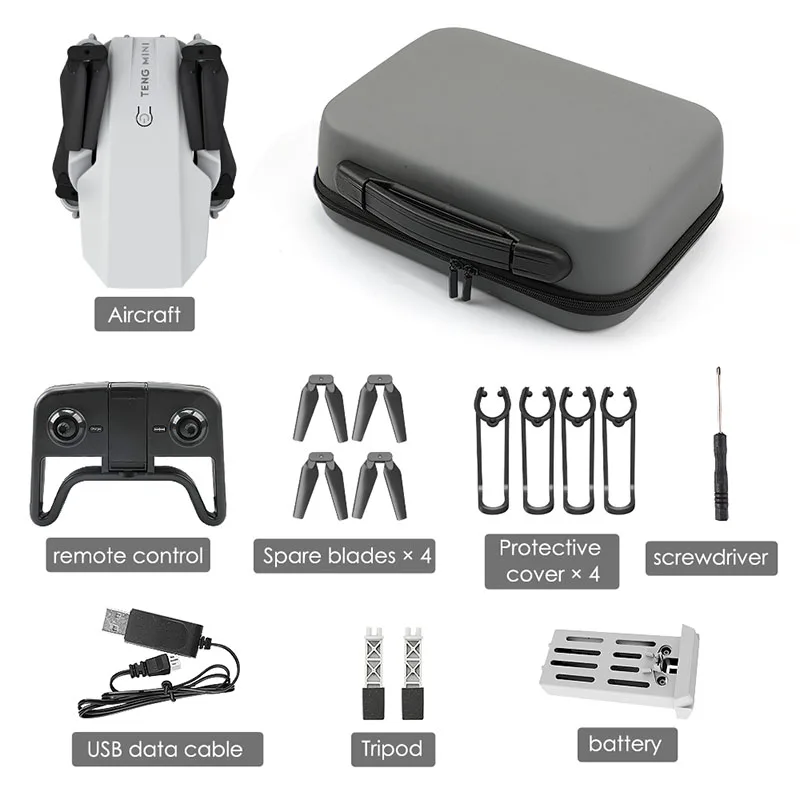 KF609 4K HD Camera RC Mini Foldable Drone with WIFI FPV Selfie Optical Flow Stable Height Fly Quadcopter RC Helicopter Toy