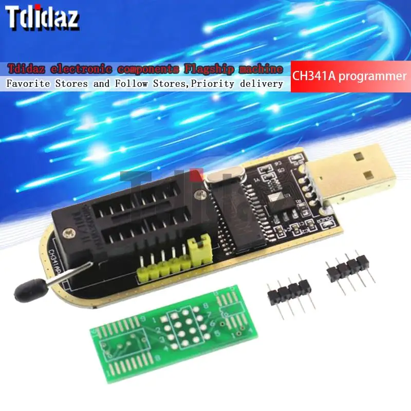 USB-программатор CH341A 24 25 серия EEPROM Flash BIOS с программным обеспечением и Драйвером |
