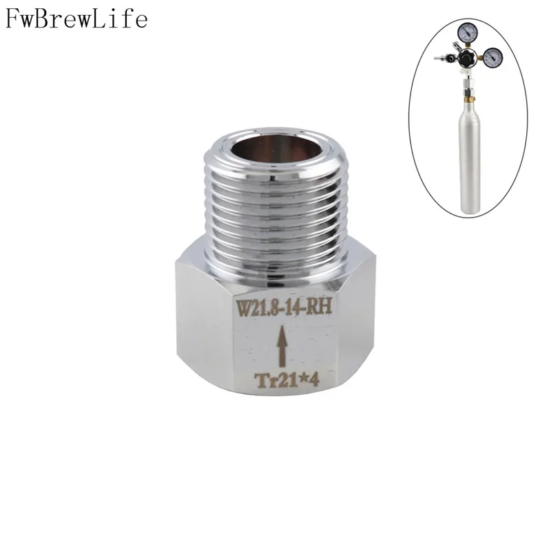 Black TR21-4 to W21.8-14 Soda Cylinder Adapter Converter for Home Brew Beer Keg/Aquarium Fish CO2 Cylinder Tank fit for SodaStream Black TR21-4 to W21.8-14 Soda Cylinder Adapter Converter for Home Brew Beer Keg/Aquarium Fish CO2 Cylinder Tank fit for SodaStream