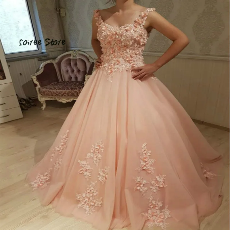 Sexy Roze Avondjurk Met Bloemen Backless Lange Prom Dresses Lace Up Prinses Formele Avondjurken 2019 Vestido Noite Largos Sexy Roze Avondjurk Met Bloemen Backless Lange Prom Dresses Lace Up Prinses Formele Avondjurken 2019 Vestido Noite Largos