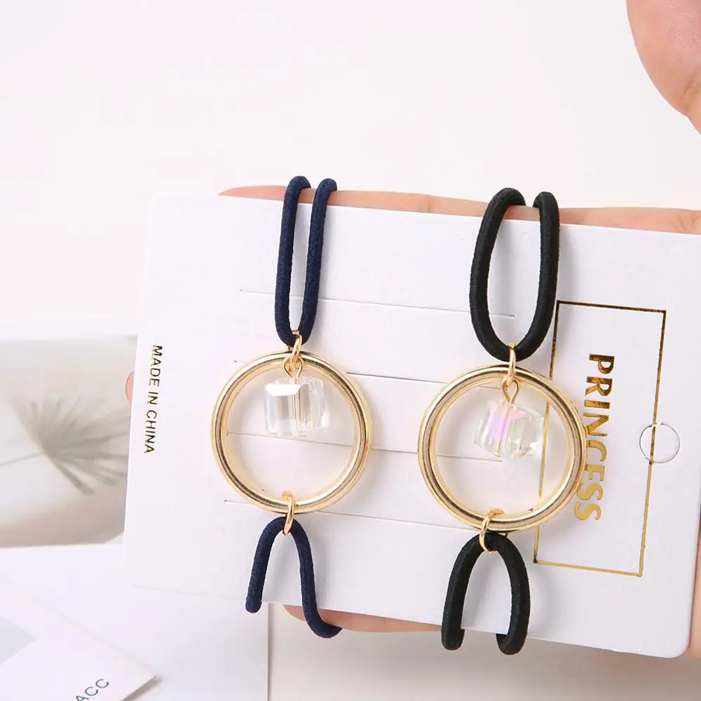 2PCS-C М мизм круг бисера эластичные резинки для волос для женщин девочек резинки аксессуары украшения для волос резинки ободок - Цвет: 2PCS-C