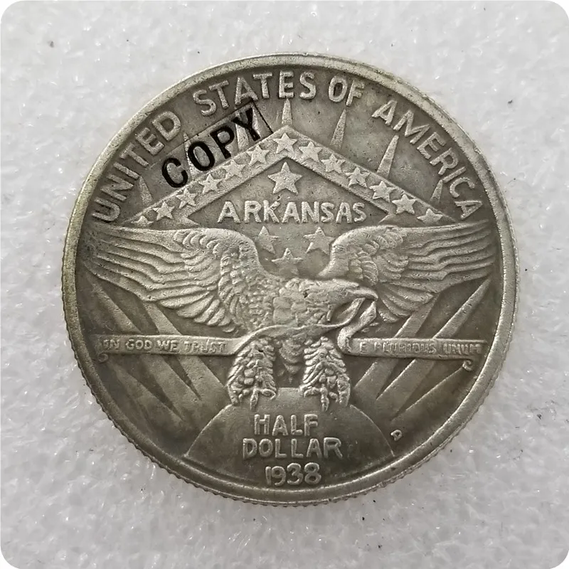 1938D США 1935-1939 юбилейные 50 центов копии монет - Цвет: 1938D