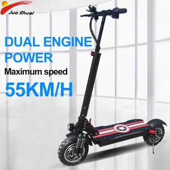 

48V 2000W Electric Scooter for Adults Dual Motors 10inch Electric Skateboard Kick Scooter 55km/h Foldable Hoverboard E Scooter