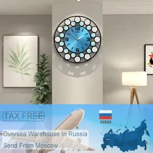 MEISD New Modern Design Wall Clock Blue Round Decorative Clocks Wall Hanging Wall Watch Home Decor Living Room Free Shipping meisd nordic clock wall clocks pendulum decorated modern design room watch wall art paintings home decor horloge free shipping