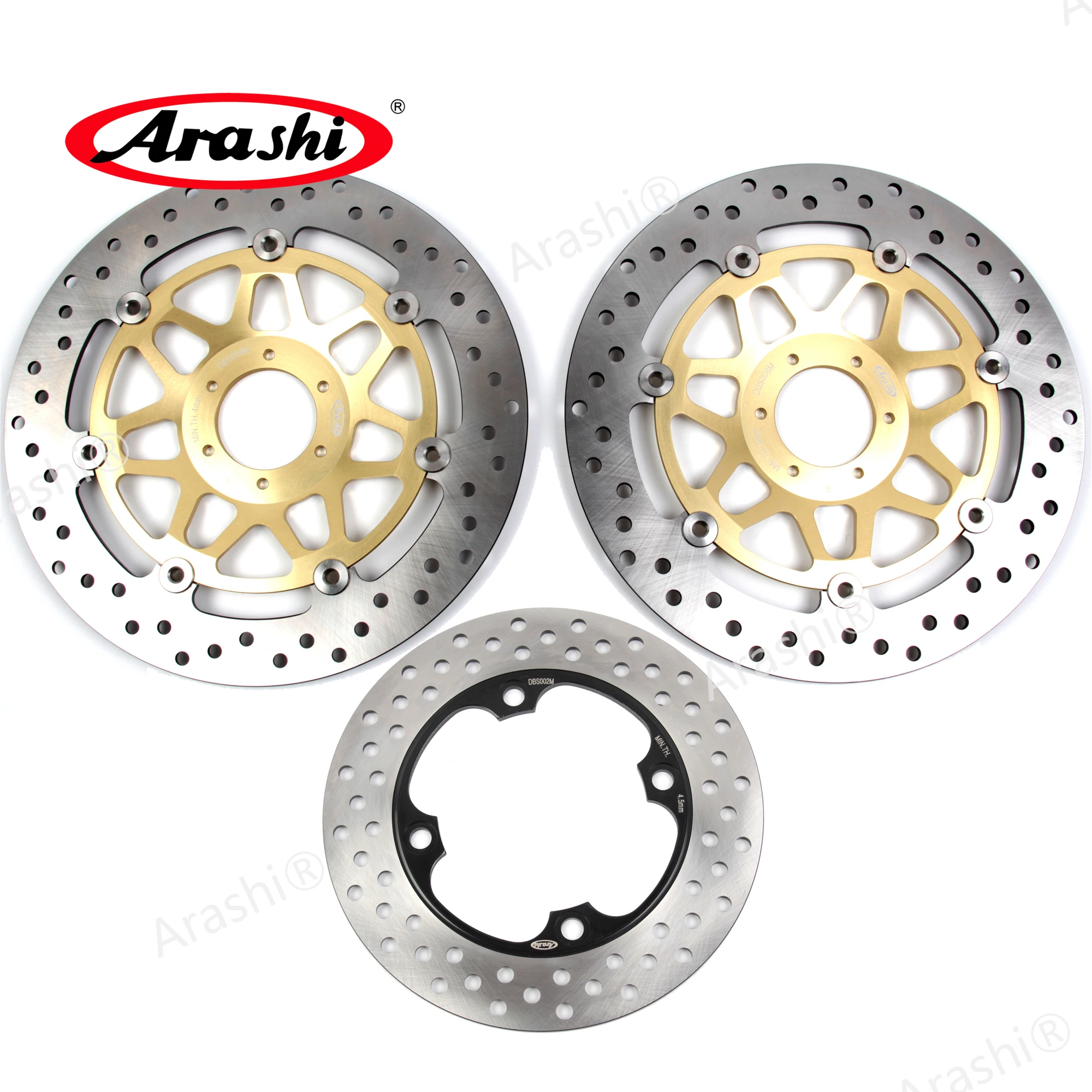 

Arashi 1 Set For HONDA VTR F SUPER HAWK 1000 1997 - 2002 2003 2004 2005 2006 2007 CNCFront Brake Disk Rear Brake Disc Rotor