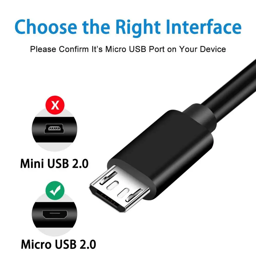 Кабель Micro USB для Samsung,Fire Tablet,Kindle eReaders,TV Stick Mini Quick Charger,PS4, кабель для быстрой зарядки Android для Xbox, 6 футов