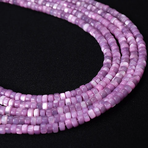 Natural Shell Beads 2x4mm Cylinder Loose Spacer Bead for Jewelry Making DIY Necklace Bracelet Earrings Charms 180pcs