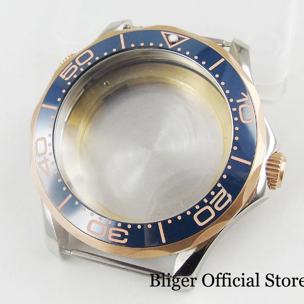 Высококачественный чехол для часов 41 мм с покрытием из розового золота