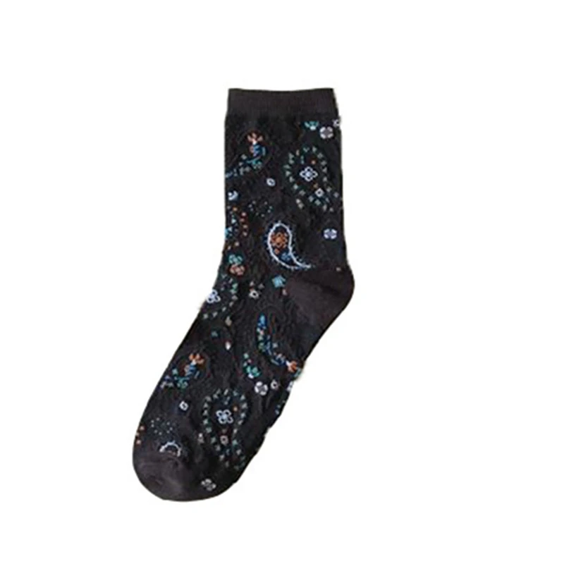 1 пара Хлопковых Носков для женщин; теплые носки с принтом; сезон осень-зима; милые женские носки в японском стиле Kawaii; рождественские подарки - Цвет: CE