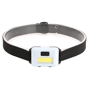 

Cob Led Mini head light lamp Headlight 3 Modes Rainproof Head Torch Flashlight Head For Outdoor Camping Fishing White