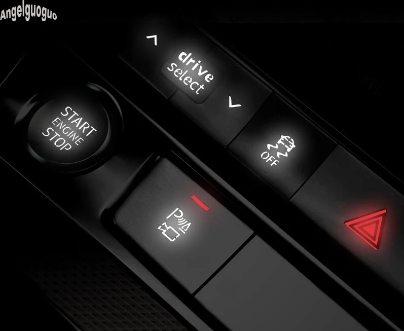 3 цвета для AUDI A6 A6L-21 аксессуары для автомобиля центральная консоль Кнопка привода Выбор предупреждающий переключатель крышка защита переменного тока наклейка LHD