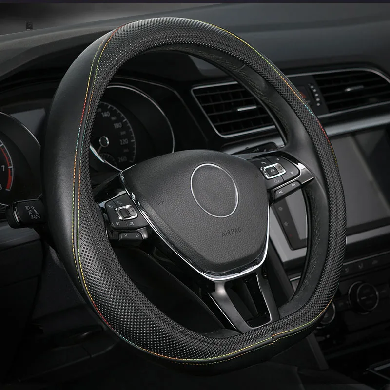 Чехол рулевого колеса автомобиля аксессуары из натуральной кожи для Vw Golf 5 6 7 Mk3 Mk4