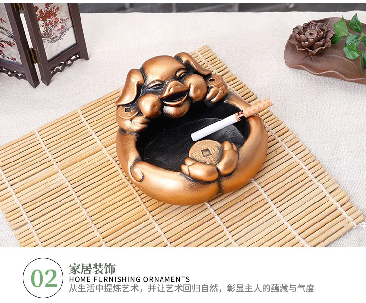 Цвет: желтый Creative personality ashtray custom creative resin crafts to send father boyfriend father's day gift practical gift - Цвет: Цвет: желтый