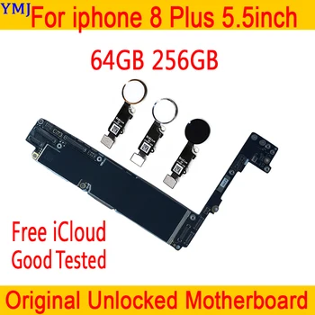 

For iphone 8 Plus 5.5 inch Original unlocked Motherboard with Touch ID, for iphone 8 Plus 8p Logic board 64G 256G Plate