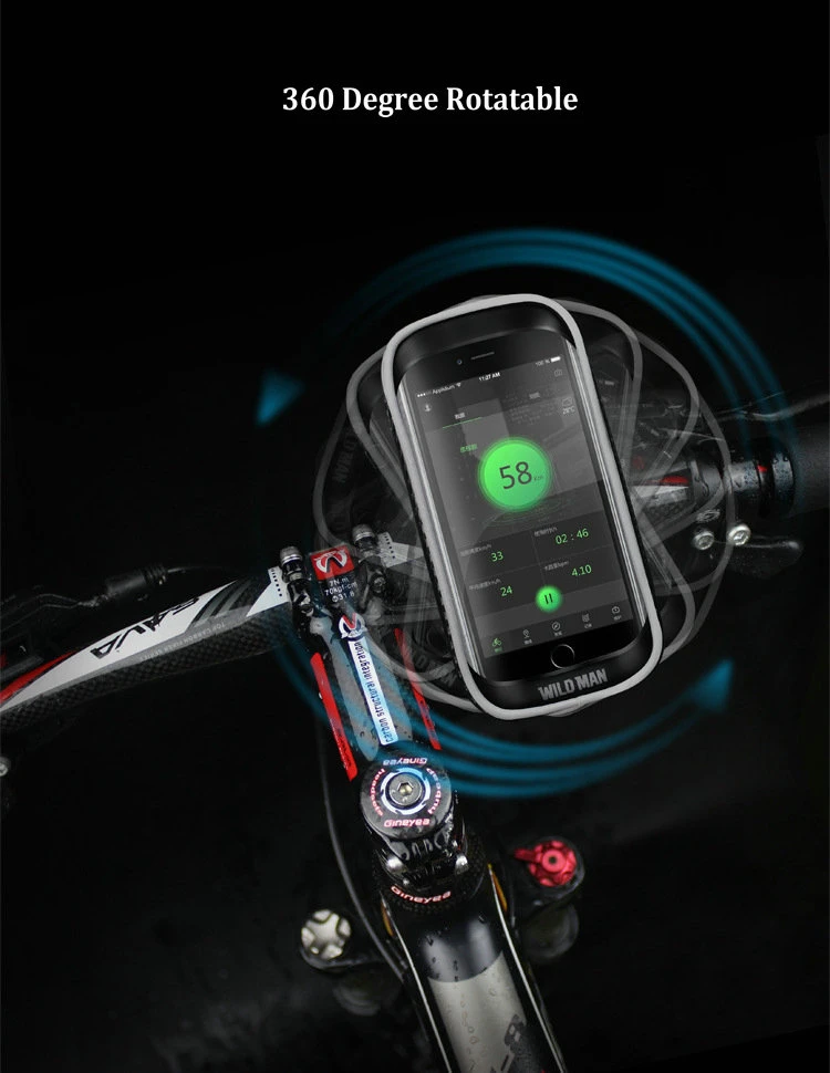 Bike Bicycle Phone Bag Rainproof TPU Touch Screen Cell Phone Holder Bicycle Handlebar Bags MTB Frame Pouch Bag 2017 (8)