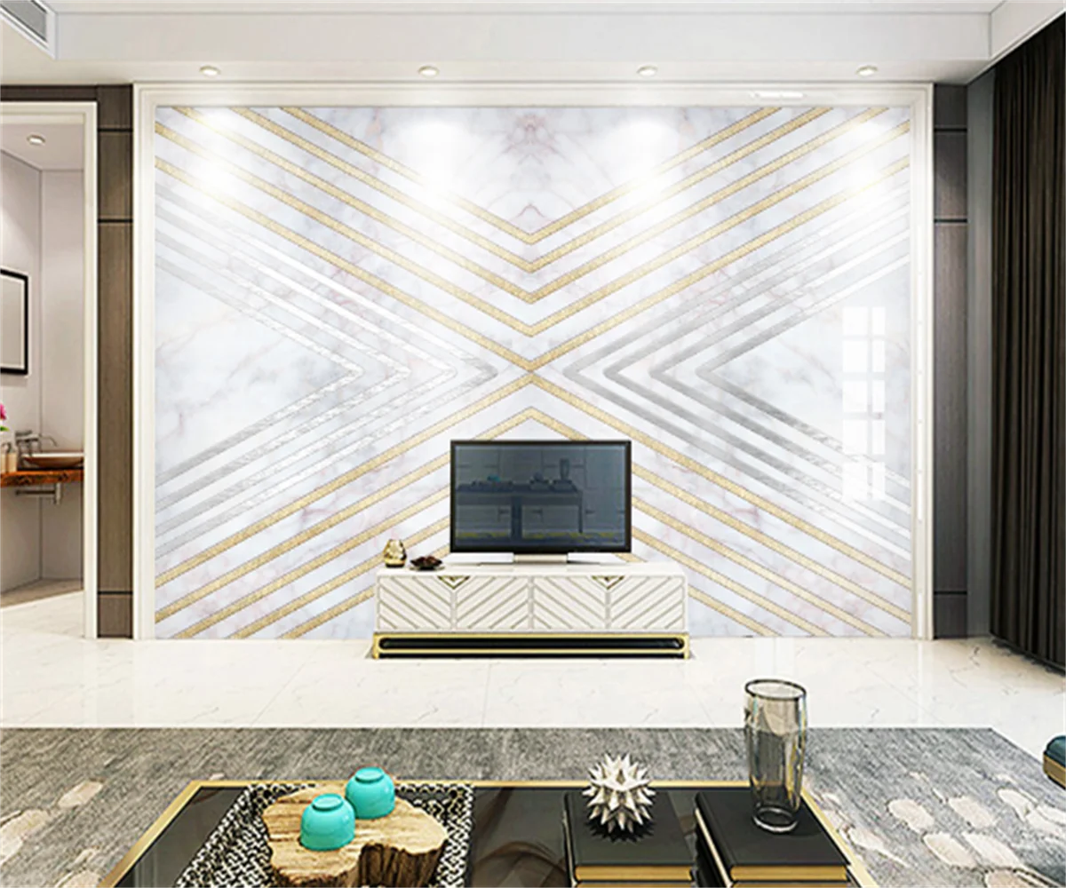 

European-style high-end imitation marble background wall decoration mural professional custom hotel wallpaper wallpaper