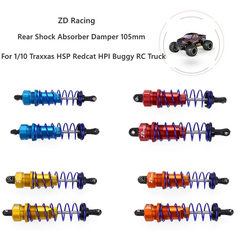 

Amortiguadores 2019 Rear Shock Absorber Damper 105mm For 1/10 Traxxas HSP Redcat HPI Buggy RC Truck