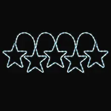 Christmas Star Light Flashing Outdoor Wall Decoration Rope Silhouette Christow