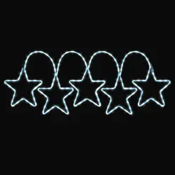 Christmas Star Light Flashing Outdoor Wall Decoration Rope Silhouette Christow