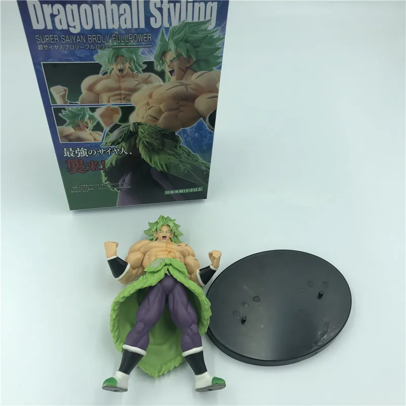 Dragon Ball Z Super Broly Movie Ver. Зеленые волосы против Гоку броли Супер Saiyan боевой формы ПВХ Фигурки Модель DBZ 24 см