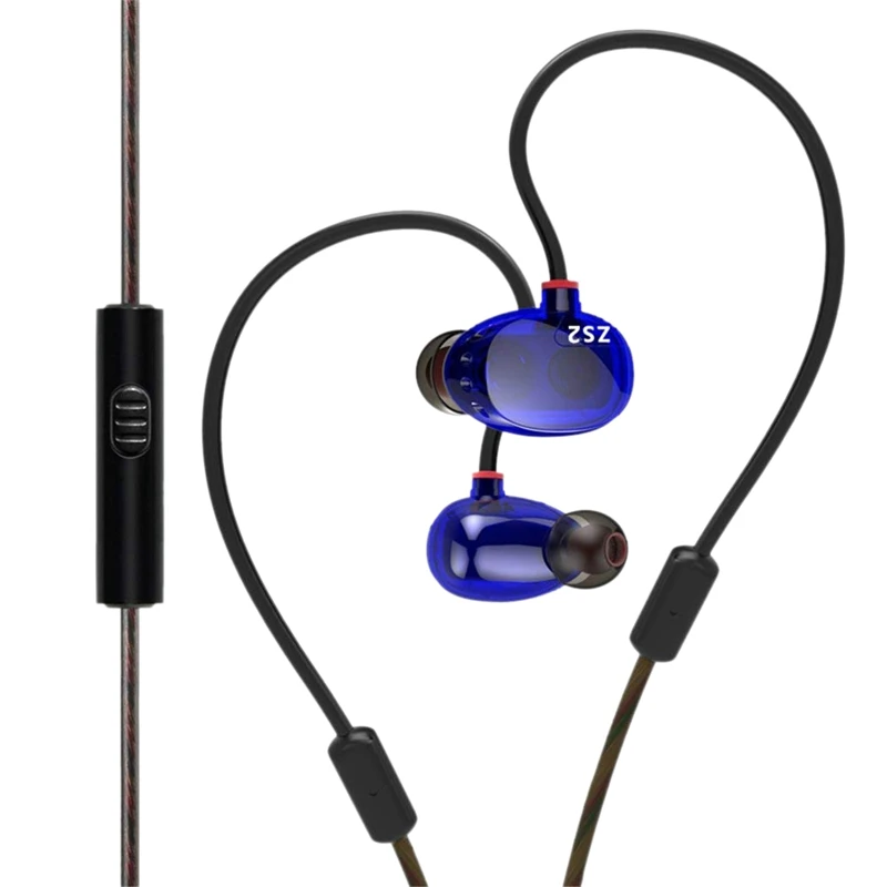 

KZ ZS2 In Ear Earphone Double Unit Metal Super Bass Clear Voice HiFi Headphone (With mic)