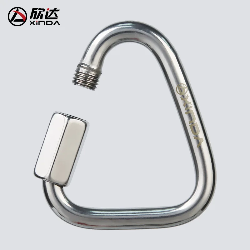 Outdoor Stainless Steel Triangular Arc Connection Buckle Mellon Lock Meilong Lock Mountaineering Safety Lock Fast Padlock