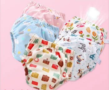 

DHL 100pcs 6-Layers Cotton Baby Training Pant Reusable and Washable Trainers Comfortable Soft Potty Training Pant