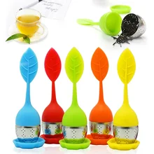 Stainless Steel Tea Strainers Food Grade Tea Infuser Tools Non-toxic Silicone Brewing Device Herbal Spice Filter Kitchen Acc