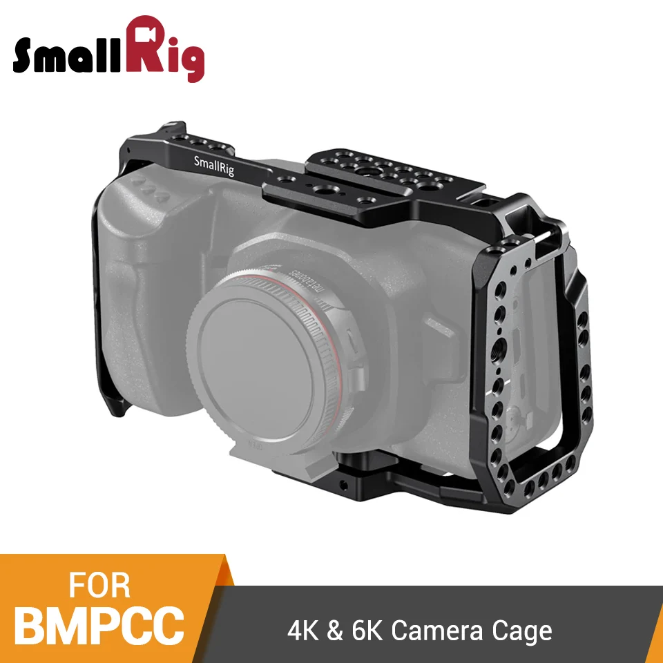 Special Offer of  SmallRig BMPCC 4K 6K Quick Release Camera Cage for Blackmagic Design Pocket Cinema 4K Cage With Nat