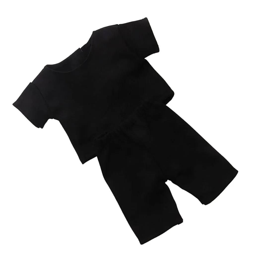 Black T-Shirt Top Pants Suit for 18 inch American Doll  Journey Dolls Casual Clothes
