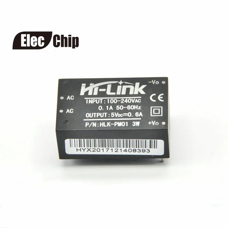 5 шт. HLK-PM01 HLK-PM03 HLK-PM12 AC-DC 220V 5V 3,3 V 12V Мощность Модуль преобразователь переменного тока в постоянный, изолированный модуль питания с сертификацией UL/CE бытовой выключатель