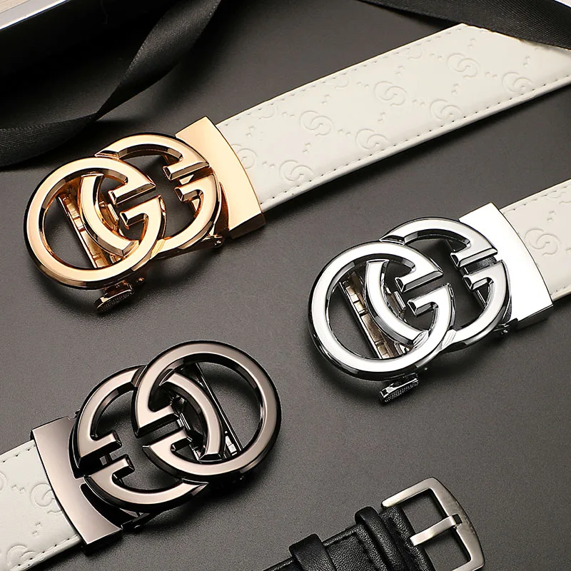 High Quality Luxury Brand Famous Men Belts Genuine Leather Belts for Men Women Designers Double G Buckle Dress Strap  Male belts black belt with holes