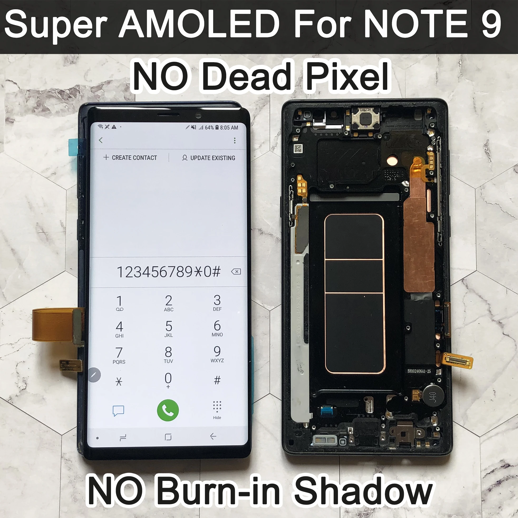 Супер AMOLED 6,4 ''lcd для SAMSUNG GALAXY Note 9 lcd для Note9 N960F дисплей кодирующий преобразователь сенсорного экрана в сборе lcd