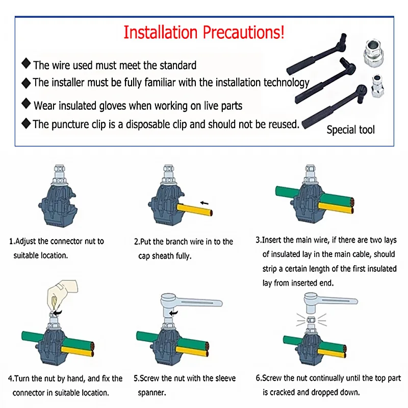 sem peeling cabo braçadeira divisor rápido 1kv