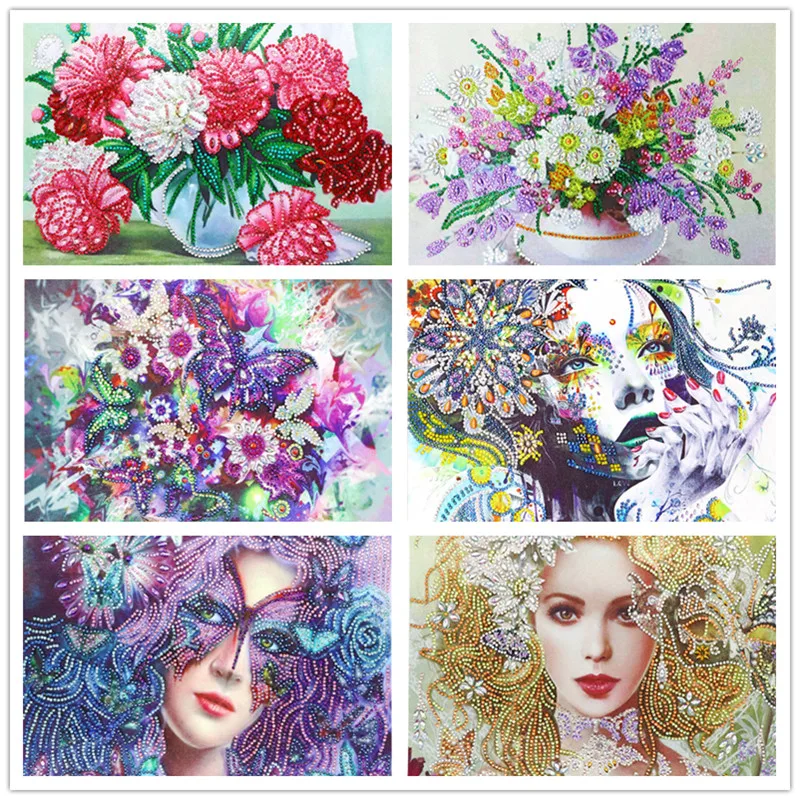 

Special Shape Diamond Painting Flower Beauty Christmas Gift DIY 5D Part Diamond Cross Stitch Kit Crystal Rhinestone Art