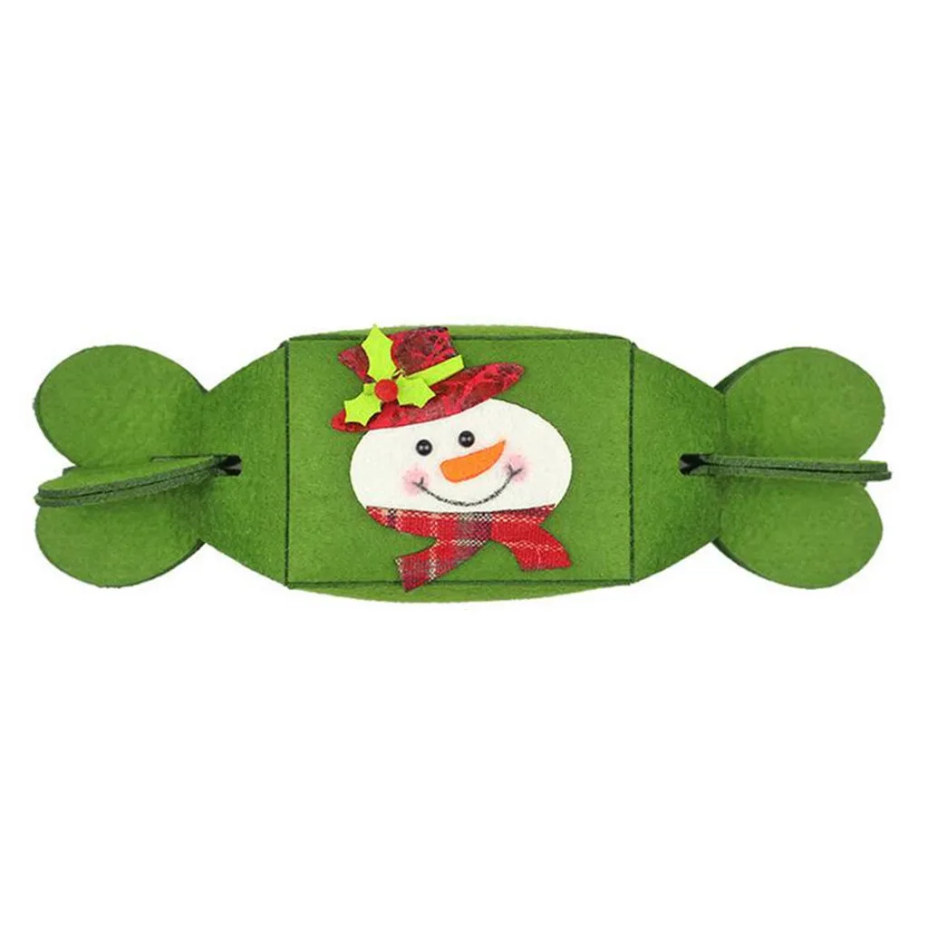 Foldable Christmas Bag Cartoon Santa Claus Snowman Candy Tote Non-Woven Child Gift Bag New Year Non-woven Storage Package
